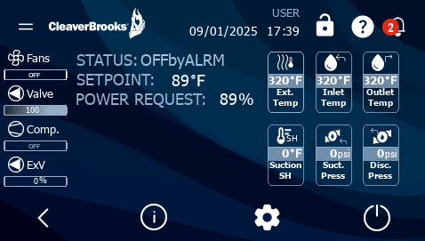 ClearAir HMI Controller Screen